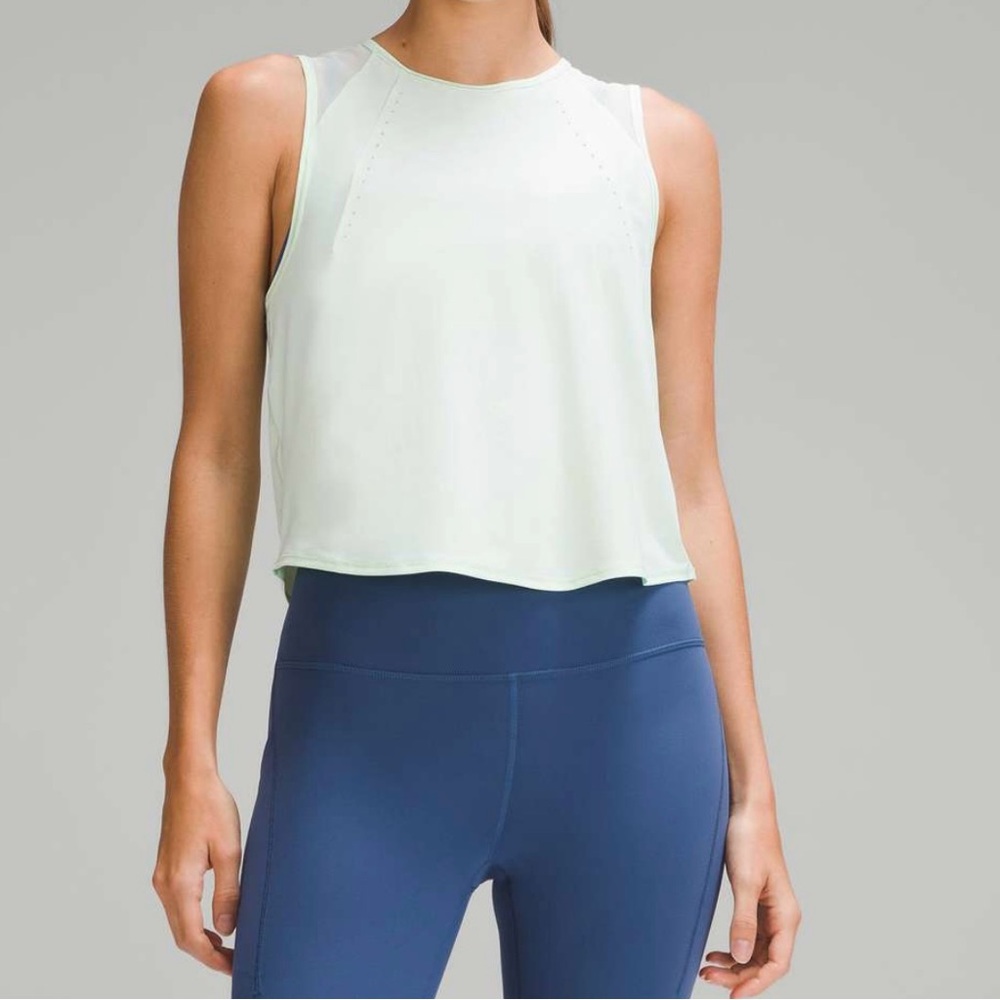 Lululemon Athletica Sculpt Crop Tank Top Mint Moment